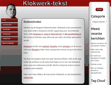 Tablet Screenshot of klokwerk-tekst.nl